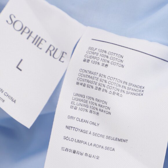 SOPHIE RUE Square Neck A-Line Tank Midi Dress in Baby Blue Size L - Picture 8 of 8